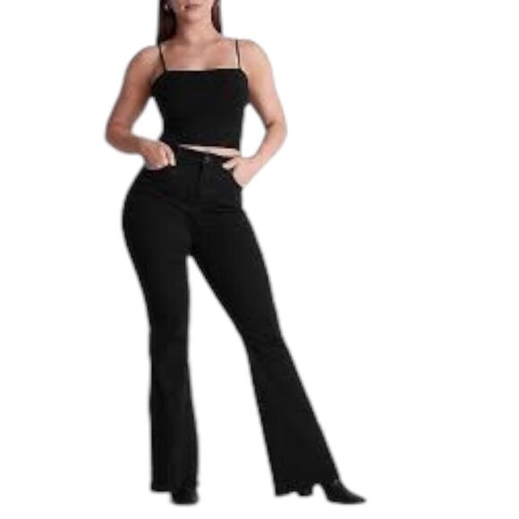 Express Black Curvy Flare High Rise Jeans 8S - Picture 1 of 5